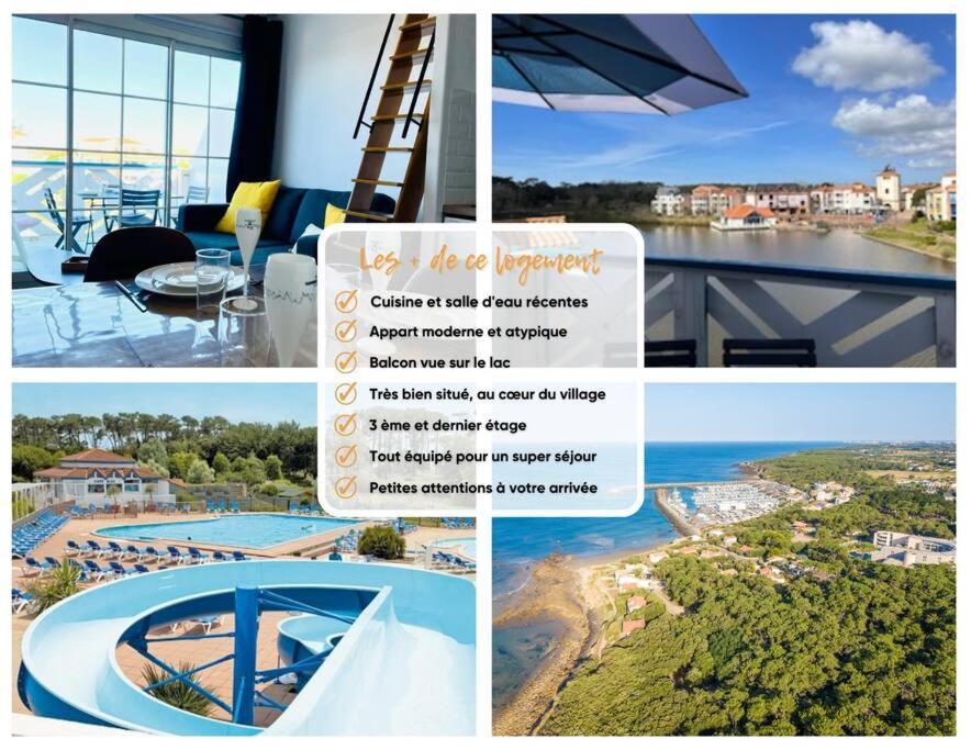 "Le Filet Du Lac" Appartement Atypique, 5 Personnes, Duplex, Vue Lac, Acces Parc Aquatique Gratuit Talmont-Saint-Hilaire Buitenkant foto